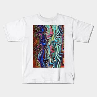 Neon Line Pattern Kids T-Shirt